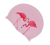 Flamingo Pattern Silicone Waterproof Swimming Cap for Women