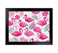 Flamingo Pattern Vol.2 | Lap Tray with Padded Cushion, Portable Surface with Bean Bag Base, Perfect Surface for Working, Crafting, TV Eating and Laptop Use