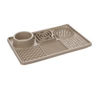 Flamingo Pengu Lick Mat Taupe Non-Slip for Dogs 30,5 x 20,5 x 4,5 cm