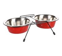 Flamingo Pet Products - Duo Bowl Diameter 16 cm 800 ML with Arjun Support M for Dogs