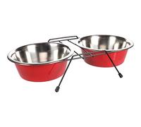 Flamingo Pet Products - Duo Dog Bowl Diameter 21 cm, 1600 ML with Arjun Support, L