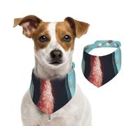 Flamingo Pet Scarf Dog Bandanas Spring Summer Soft Cotton Puppy Scarfs Adjustable Accessories for Small Medium Large Girl Boy Pup Medium
