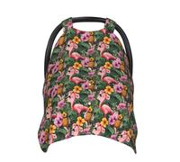 Flamingo Pineapple Print Baby Car Seat Covers, Breathable Nursing Cover Breastfeeding Cover, Stroller Covers, Multi-use Infant Carseat Canopy, Baby Boys Girls Newborn Essentials
