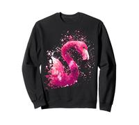 Flamingo Pink Watercolor Birds Art Cute Wife Girlfriend Sweatshirt