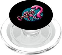 Flamingo Playing Trumpet Cool Music Art PopSockets PopGrip for MagSafe