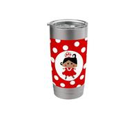 Flamingo Polka Dots Stainless Steel Insulated Tumbler