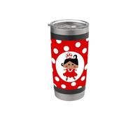 Flamingo Polka Dots Stainless Steel Insulated Tumbler