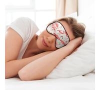 Flamingo Print Eye Mask White Background Soft Eye Mask Sleeping Travel Nap Women Men