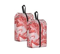 Flamingo Print Men Women Travel Shoe Storage Bag Home Organizer Pouch Gym Camping Backpacks