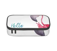 Flamingo Print Pencil Bag Pen Case, Large Capacity Stationery Pouch Pencil Holder Desk Organizer for School Office Supplies