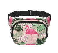 Flamingo Print Stylish and Practical Waist Bag,Adjustable,Perfect for Travel,and Outdoor Activities