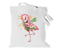 Flamingo Printed Canvas reusable grocery bags, Foldable Casual Travel HandBag, Shoulder Beach Tote Bags, Shopper bag eco friendly super strong washable Storage bags Shopping bag Canvas bag for Women