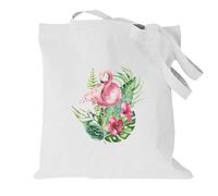 Flamingo Printed Canvas reusable grocery bags, Foldable Casual Travel HandBag, Shoulder Beach Tote Bags, Shopper bag eco friendly super strong washable Storage bags Shopping bag Canvas bag for Women