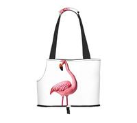 Flamingo Printed Foldable Pet Bag - Portable Puppy Cat Travel Handbag Tote,Pet Carrier Backpacks.