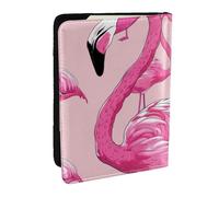 flamingo Printed Passport Holder - 6.5 x 4.5 Inch RFID Blocking Travel Wallet,Stylish Passport Cover,Lightweight Document Organizer for Cards