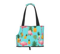 Flamingo Printed Printed Foldable Pet Bag - Portable Puppy Cat Travel Handbag Tote,Pet Carrier Backpacks.