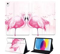 Flamingo Printed Tablet Case for iPad 10th Generation 2022 10.9 Inch, Slim Hard Back 10th Gen Cover iPad Protective Smart Stand Case for iPad 10 Generation 10.9" (flamingo025)