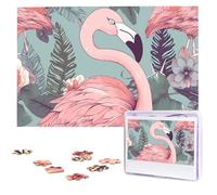 Flamingo Puzzles for Adults 1000 Pieces, Wooden Puzzle Personalized Jigsaw Puzzles from Photos, Challenging Puzzle Art Painting Home Decor Birthday Party Gift (29.5" x 19.7")