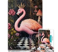 Flamingo Queen 1000 Pieces Jigsaw Puzzle For Adults Teens,Learning Educational Toy for Is Ideal As A Gift for The Whole Family (38x26cm)