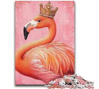 Flamingo Queen Adult Jigsaw Puzzles 1000 Pieces,Challenging To Complete But Fun And Humorous Unique Home Decor And Gifts (38x26cm)
