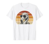 Flamingo Retro Sunset Animal Lover Vintage Cool Graphic Value Graphic T-Shirt, Men, White, L