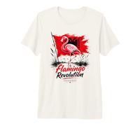Flamingo Revolution Protest Albanian Flag Premium T-Shirt