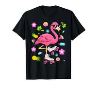 Flamingo Roller Skating Fun T-Shirt
