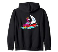 Flamingo Sailor Boat Nautical Zip Hoodie
