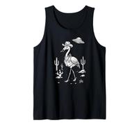 Flamingo Sarcastic Country Sheriff Funny UFO Alien Encounter Tank Top