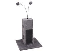 Flamingo Scratching Post Lara Gray 35X35X68Cm With Jute Mat & Massage Brush