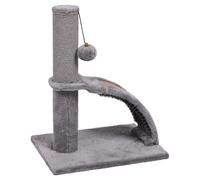 Flamingo Scratching Tree Tessa Grey 35x25x43,5cm With Kratzseil & Massage Brush