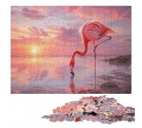 Flamingo Shadow Dance Artistic Wooden Puzzle for Adults, 500 Pieces | A focused indoor hobby: an activity that can be paused and resumed during indoor leisure.