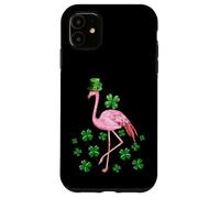 Flamingo Shamrock Leprechaun St Patricks Day Case for iPhone 11