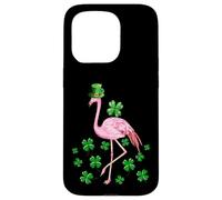 Flamingo Shamrock Leprechaun St Patricks Day Case for iPhone 15 Pro