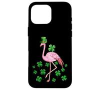 Flamingo Shamrock Leprechaun St Patricks Day Case for iPhone 16 Pro Max