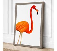 Flamingo Silhouette Canvas Wall Art Print 30x20 Inch
