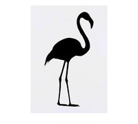 'Flamingo Silhouette Side View' Temporary Tattoo - Water Resistant, Skin-Safe, Non-Toxic Transfer (TO00087143)
