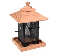 Flamingo SILO BIRD TABLE NUTS ZULMA METAL/WOOD BLACK/BROWN 22x22x32CM