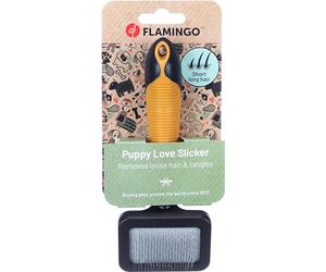 Flamingo SOFT SLICKER BRUSH WITH HANDLE PUPPY