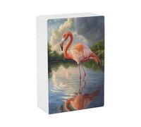 Flamingo Stands on The Water Cigarette Case Plastic Cigarette Pocket Holder Flip