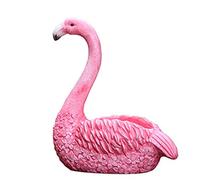 Flamingo Statues Planter Pot-Pink Resin Flamingo With Drainage Hole Decorative Pots,Containers For Indoor Outdoor Home Garden Patio Lawn,A