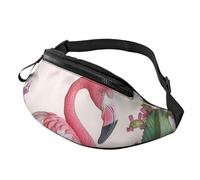 Flamingo Succulent Plants Printed Chest Pack Waist Bag for Men Women Running Belt Bag Fanny Packs Chest Bags Travel Hiking Daypack