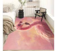 Flamingo Sunglasses Floor Mat 50x80 cm, Funny Animal Rugs for Living Room Bedroom, Washable Non Slip Area Rugs, Pattern Small Carpet, Home Decor C&J54