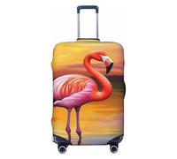 Flamingo Sunset Luggage Cover Protector Suit Case Cover Elastic Washable Anti-Scratch for 18-32 Inch S (18-21")