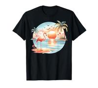 Flamingo Sunset Paradise Tranquil Moments T-Shirt