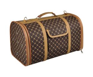 Flamingo Tote Bag Chloe 2 Brown For Dog Max. 11Lbs 17.7X10.2X10.2In Faux Leather