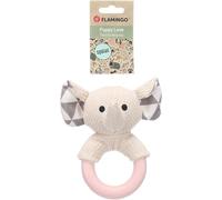 Flamingo TOY PUPPY FABBO ELEPHANT WITH RING WHITE 12,5x9,5x17CM
