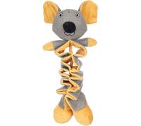 Flamingo TOY PUPPY FOLSY MOUSE GREY/OCHRE 18x10x34CM
