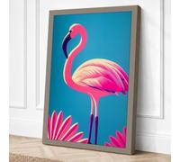 Flamingo Tropical Canvas Wall Art Print 18x12 Inch
