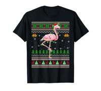 Flamingo Ugly Christmas Sweaters Holiday Santa Cute Xmas T-Shirt